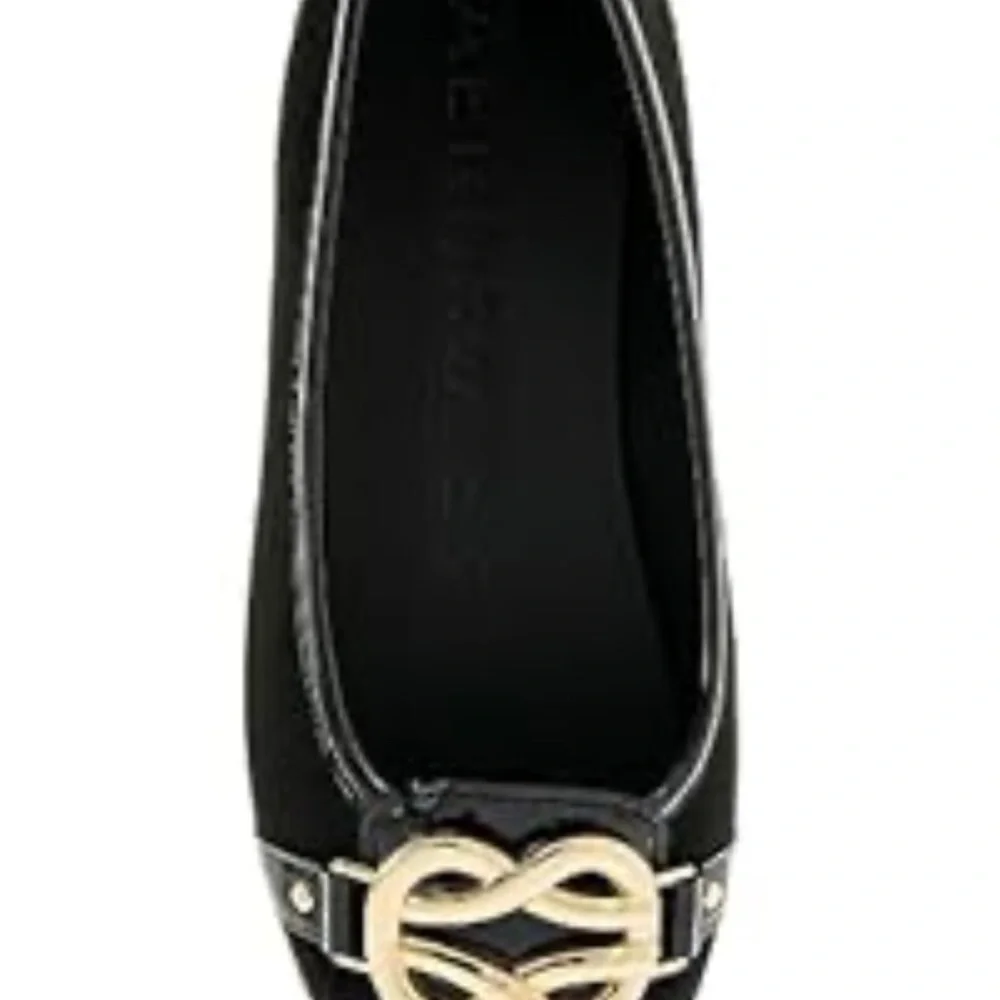 AEROSOLES Dark Blue Flats with Metallic‎ Accent
